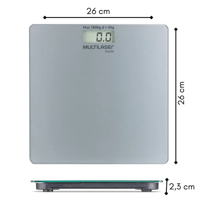 Balança Digital Recarregável 180Kg Bateria Lítio/Tramonti