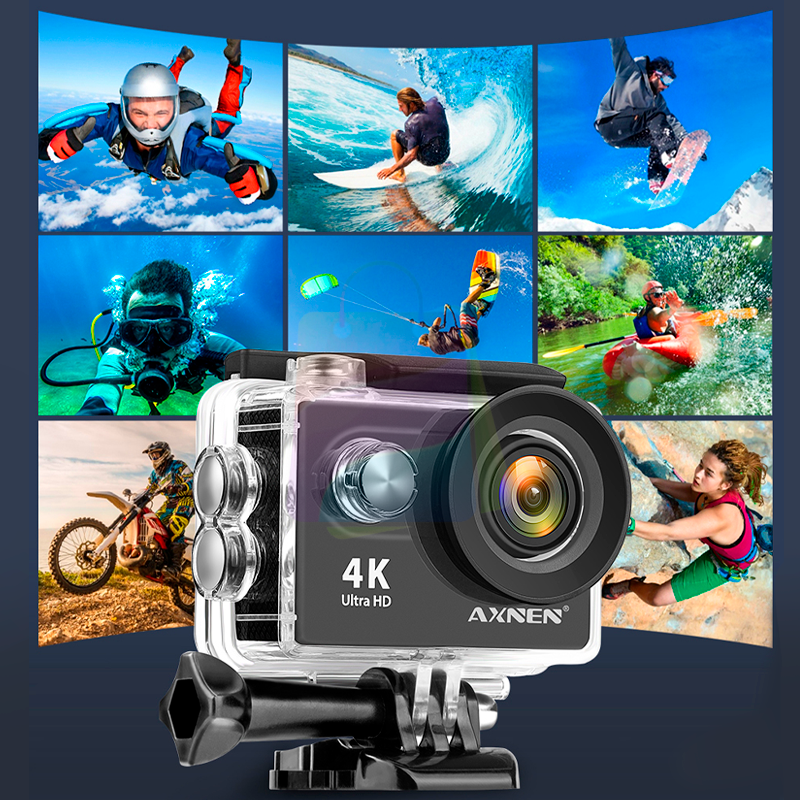 Câmera de Ação Profissional Portátil 4K Ultra HD 60FPS - Estilo Go Pro